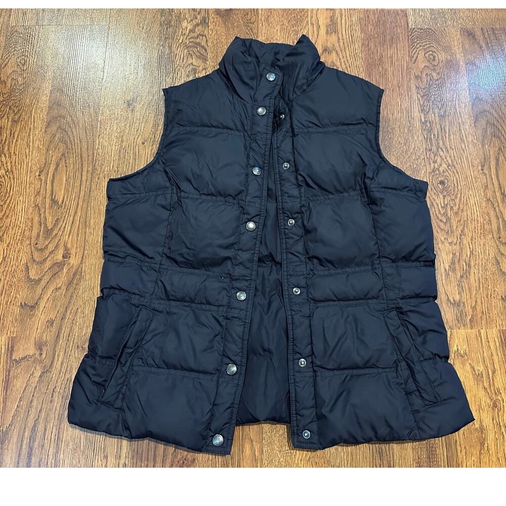 Lands’ End Women’s Quilted Down Vest – Navy, Sz Small Warm Lightweight Outerwear